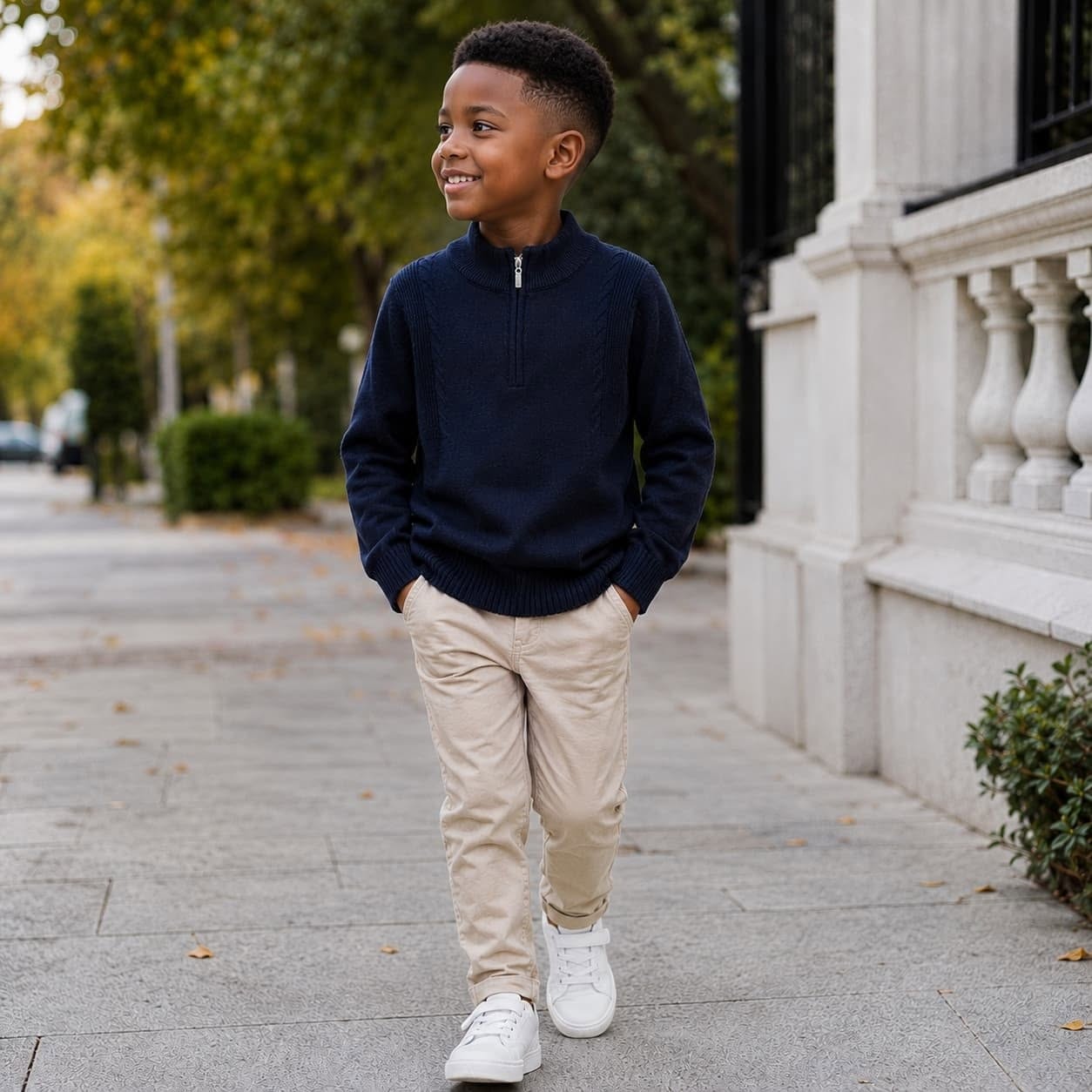 Half-zip Knitted Sweaters - Image 2
