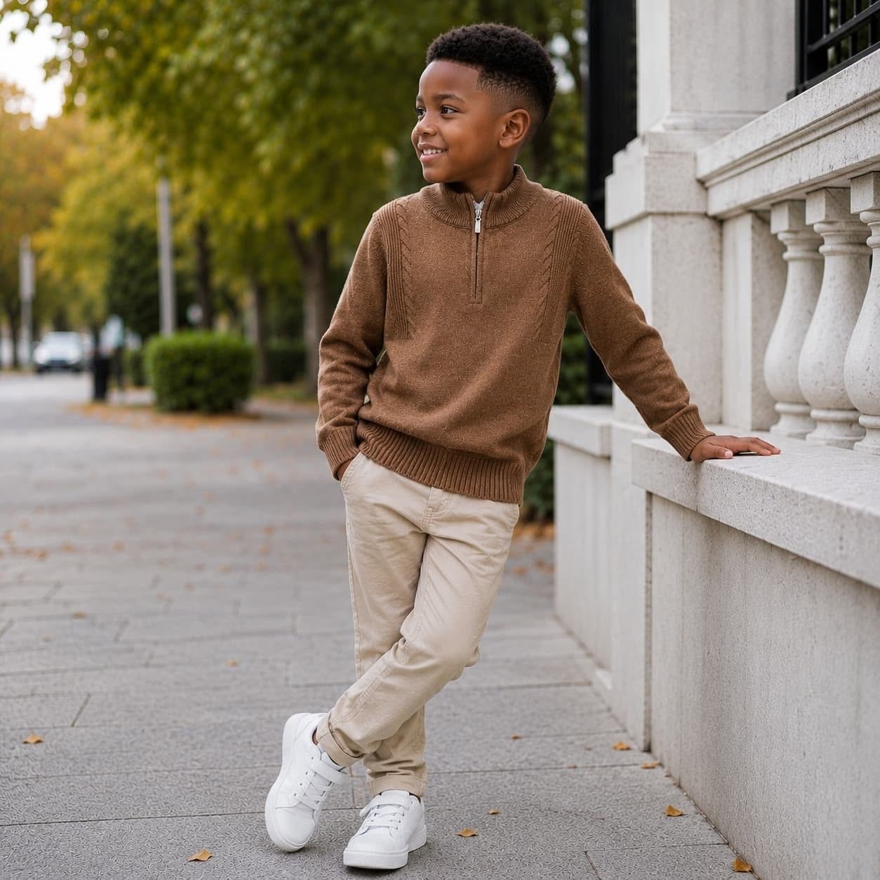 Half-zip Knitted Sweaters - Image 5